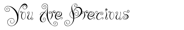 You Are Precious font preview